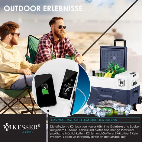 KESSER® Glacière à Compresseur électrique Glacière De Congélation, Avec Commande APP Raccordement USB 12/24 V 230V, Réfrigérateur Réfrigération Jusqu'à -20 °C Pour Voiture, Camion, Bateau, Camping-car 5 KESSER® Glacière à Compresseur électrique Glacière De Congélation, Avec Commande APP Raccordement USB 12/24 V 230V, Réfrigérateur Réfrigération Jusqu'à -20 °C Pour Voiture, Camion, Bateau, Camping-car – Image 3
