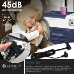 KESSER® Glacière à Compresseur électrique Glacière De Congélation, Avec Commande APP Raccordement USB 12/24 V 230V, Réfrigérateur Réfrigération Jusqu'à -20 °C Pour Voiture, Camion, Bateau, Camping-car 11 KESSER® Glacière à Compresseur électrique Glacière De Congélation, Avec Commande APP Raccordement USB 12/24 V 230V, Réfrigérateur Réfrigération Jusqu'à -20 °C Pour Voiture, Camion, Bateau, Camping-car -Jardin Calme Soldes Magasin 90308654 5