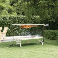Barbecue Automatique Et Moteur Acier Inoxydable 150x46,5x82,5cm VidaXL -Jardin Calme Soldes Magasin 90560978 2