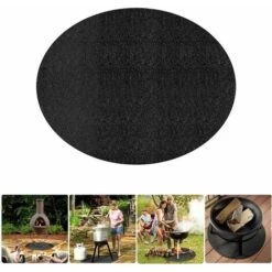 Tapis Ignifuge , Tapis De Barbecue Tapis Antidérapant Pour Jardin Pliable, Résistant à La Chaleur, Pour Barbecue Camping Fête Tapis De Gril De Protection Anti 61cm