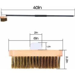 Brosse De Four à Pizza, Brosse En Laiton De Nettoyage De Four à Pizza, Brosse De Gril En Laiton, Grattoir De Gril Brosse De Four Professionnelle, Nettoyeur De Poils En Laiton Grattoir En Acier -Jardin Calme Soldes Magasin 90765473 2