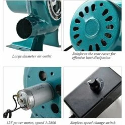 Ventilateur Électrique à Vitesse Variable 220V - Ventilateur De Barbecues Ventilateur De Forge à Charbon - Refroidissement Rapide à Faible Bruit Et Forte Puissance Pour Barbecue -Jardin Calme Soldes Magasin 91413739 3