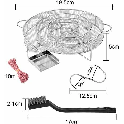 FlkwoH Générateur De Fumée Froide Ronde Pour Fumoir Professionelle - Bote De Fumoir De Granule Fumage Viande Poisson Avec Brosse Nettoyage Grille Barbecue 4 FlkwoH Générateur De Fumée Froide Ronde Pour Fumoir Professionelle - Bote De Fumoir De Granule Fumage Viande Poisson Avec Brosse Nettoyage Grille Barbecue – Image 2