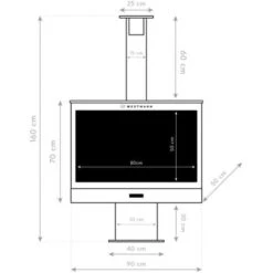 Westmann Acier Barbecue Foyer De Jardin Noir 41x90x160 Cm 9 Westmann Acier Barbecue Foyer De Jardin Noir 41x90x160 Cm -Jardin Calme Soldes Magasin 93899439 3