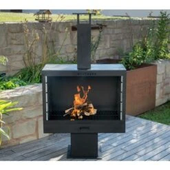 Westmann Acier Barbecue Foyer De Jardin Noir 41x90x160 Cm 11 Westmann Acier Barbecue Foyer De Jardin Noir 41x90x160 Cm -Jardin Calme Soldes Magasin 93899439 5