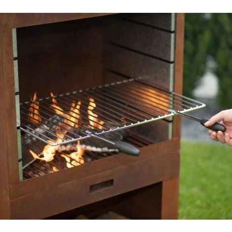 Westmann Acier Barbecue Foyer De Jardin Rouille 70x41x229 Cm 4 Westmann Acier Barbecue Foyer De Jardin Rouille 70x41x229 Cm – Image 2