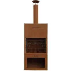 Westmann Acier Barbecue Foyer De Jardin Rouille 70x41x229 Cm 10 Westmann Acier Barbecue Foyer De Jardin Rouille 70x41x229 Cm -Jardin Calme Soldes Magasin 93899450 4