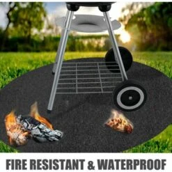 Tapis Ignifuge , Tapis De Barbecue Tapis Antidérapant Pour Jardin Pliable, Résistant à La Chaleur, Pour Barbecue Camping Fête Tapis De Gril De Protection Anti 120cm -Jardin Calme Soldes Magasin 94035712 4
