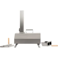 Pizzaofen Outdoor, Pizzamaker, Pizza-Pelletofen Inkl. 11-Zoll-Pizzastein, Thermometer, Edelstahl -Jardin Calme Soldes Magasin 94832810 3