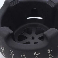 Barbecue à Charbon De Table Rond Portable Avec Grille Métallique Et Base En Bois, Pour Camping, Randonnée, Pique-nique -Jardin Calme Soldes Magasin 94926980 3