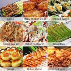 Barbecue à Charbon De Table Rond Portable Avec Grille Métallique Et Base En Bois, Pour Camping, Randonnée, Pique-nique -Jardin Calme Soldes Magasin 94926980 4