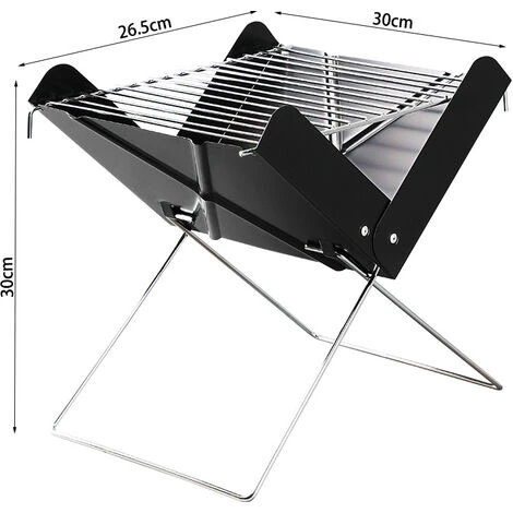 MINI-BARBECUE PLIABLE PORTABLE POUR CHARBON 3 MINI-BARBECUE PLIABLE PORTABLE POUR CHARBON