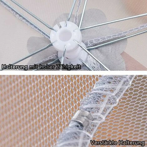 Capuche Anti-mouches, Housse Pliable, écran En Maille Couvre Capot De Protection Contre Les Insectes Pour Nourriture, Fruits, Pique-nique, Barbecue, 80 Cm (gris) 5 Capuche Anti-mouches, Housse Pliable, écran En Maille Couvre Capot De Protection Contre Les Insectes Pour Nourriture, Fruits, Pique-nique, Barbecue, 80 Cm (gris) – Image 3