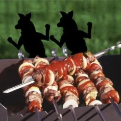 1 Pièce SéRie Noir Hot Dog Guimauve TorréFacteurs Brochette Bâton Drôle GarçOn Bâton De RôTissage Barbecue Fourchettes Pour Feu De Camp Grill -Jardin Calme Soldes Magasin 96124596 5