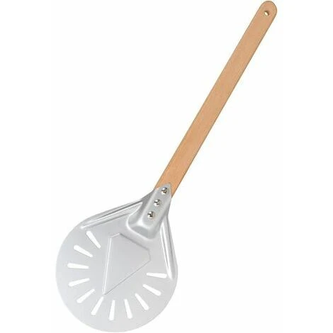 Pelle à Pizza Ronde 7 Pouces, Pelle à Pizza Perforée Avec Longue Poignée En Bois Amovible, Fabriqué En Aluminium Et Poignée Antidérapante Longziming 3 Pelle à Pizza Ronde 7 Pouces, Pelle à Pizza Perforée Avec Longue Poignée En Bois Amovible, Fabriqué En Aluminium Et Poignée Antidérapante Longziming