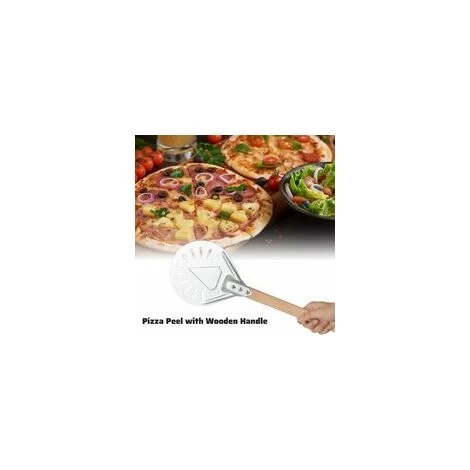 Pelle à Pizza Ronde 7 Pouces, Pelle à Pizza Perforée Avec Longue Poignée En Bois Amovible, Fabriqué En Aluminium Et Poignée Antidérapante Longziming 5 Pelle à Pizza Ronde 7 Pouces, Pelle à Pizza Perforée Avec Longue Poignée En Bois Amovible, Fabriqué En Aluminium Et Poignée Antidérapante Longziming – Image 3