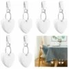 Lot De 6 Poids De Nappe En Pierre Naturelle Résistant Aux Intempéries Avec Pince Pour Jardin, Pique-nique, Cuisine, Restaurant（forme De Coeur） -Jardin Calme Soldes Magasin 96320686 1