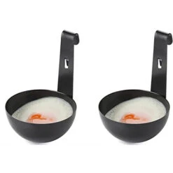Pocheuse à Oeufs Lot De 2, Inox, Pochée, Revêtement Antiadhésif
