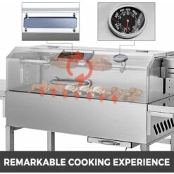 VEVOR Grill Electrique Inox Professionnelle 25W BBQ Tournebroche Gril Barbecue Electrique Avec Pied Sur 4 Roulettes Avec Couvercle Inoxydable Grille 27,5x79 Cm Pour Jardin Cuisine Exterieure Camping 11 VEVOR Grill Electrique Inox Professionnelle 25W BBQ Tournebroche Gril Barbecue Electrique Avec Pied Sur 4 Roulettes Avec Couvercle Inoxydable Grille 27,5x79 Cm Pour Jardin Cuisine Exterieure Camping -Jardin Calme Soldes Magasin 96446065 5