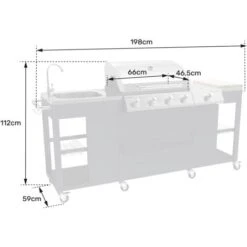 Cuisine D'extérieur TEXAS - 4+1 Brûleurs 11 Cuisine D'extérieur TEXAS - 4+1 Brûleurs -Jardin Calme Soldes Magasin 96526806 5