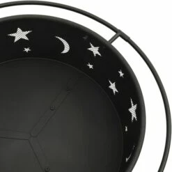 Foyer Avec Tisonnier 76 Cm XXL Acier -Jardin Calme Soldes Magasin 96931848 5