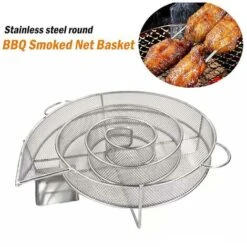 Tapis De Barbecue Portable Pour La Viande, Le Poisson, Les Fruits De Mer, Les Légumes, Le Fil, Le Grill, Le Filet Fumé (rond) -Jardin Calme Soldes Magasin 97655141 3