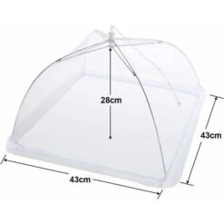 5pcs Cloche Alimentaire Pliable En Maille Housse Couverture De Nourriture à Pop-up Anti-Mouches Moustiques Pique-Nique-43cm -Jardin Calme Soldes Magasin 97657118 2