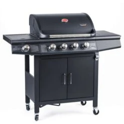 TAINO RED 4+1 Barbecue à Gaz Chariot BBQ Brûleurs En Acier Inoxydable Barbecue à Gaz Noir