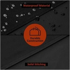 Housse Barbecue ,BBQ Couverture, De Gril Anti-UV/Anti-l'eau/Anti-l'Humidité Pour Weber, Holland, JennAir 170x61x117cm Noire FUIENKO -Jardin Calme Soldes Magasin 97835865 4