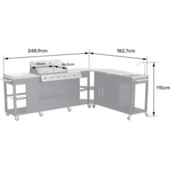 Cuisine D'angle D'extérieur TEXAS - 4+1 Brûleurs 11 Cuisine D'angle D'extérieur TEXAS - 4+1 Brûleurs -Jardin Calme Soldes Magasin 97842355 5