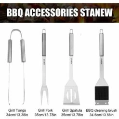 Barbecue Utensils Barbecue Kit,Ensembles D'ustensiles Pour Barbecue,25pcs Accessoires Barbecue Acier Inoxydable STANEW Pour Camping Barbecue Cadeau Homme -Jardin Calme Soldes Magasin 98728148 3