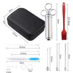 2022 Nouveau Produit Seringue D'assaisonnement En Acier Inoxydable 304, Aiguille à Dinde, Ensemble D'outils Pour Barbecue, Emballage De Boîte Et De Sac - (version Primaire Sac Noir + Petit Pinceau En 9 2022 Nouveau Produit Seringue D'assaisonnement En Acier Inoxydable 304, Aiguille à Dinde, Ensemble D'outils Pour Barbecue, Emballage De Boîte Et De Sac - (version Primaire Sac Noir + Petit Pinceau En -Jardin Calme Soldes Magasin 98873234 4