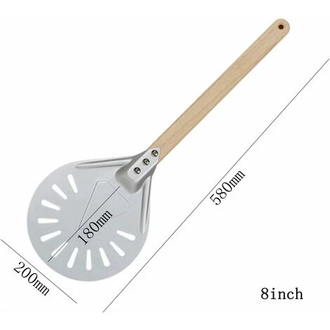 Professionnel Pizza Tournant Peel,Long Manche 7/8/ 9 Pouces Perforé Pizza Tournant Peel, Pelle à Pizza, En Aluminium Pelle À Pizza Paddle, Petit - 8 Pouces 40cm 5 Professionnel Pizza Tournant Peel,Long Manche 7/8/ 9 Pouces Perforé Pizza Tournant Peel, Pelle à Pizza, En Aluminium Pelle À Pizza Paddle, Petit - 8 Pouces 40cm – Image 3