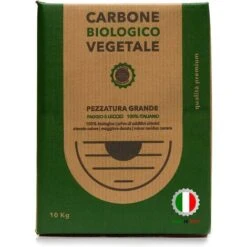 Italie Classe 10kg Boîte Biologique Biologique Beech Wood Et Holm Oak Italien 10 Kg Charbon / Charbon Sans Fumée, Noir
