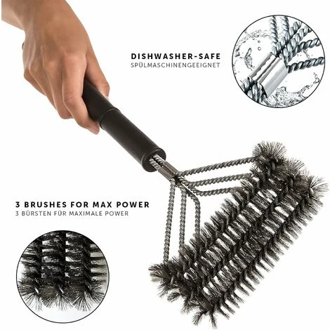 Brosses Pour Barbecue - Nettoyage Des Grilles De Barbecue - Accessoires Pour Barbecue - Électricité, Gaz, Charbon De Bois - Acier Inoxydable (45cm) 5 Brosses Pour Barbecue - Nettoyage Des Grilles De Barbecue - Accessoires Pour Barbecue - Électricité, Gaz, Charbon De Bois - Acier Inoxydable (45cm) – Image 3